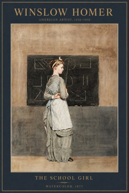 Winslow Homer The School Girl No3 - Poster