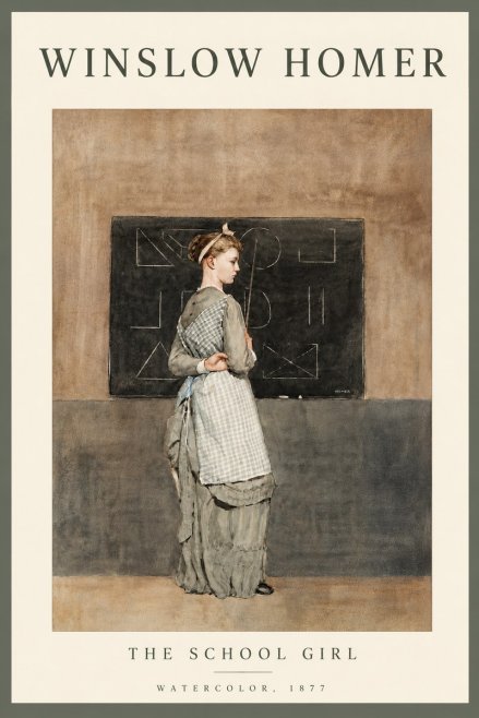 Winslow Homer The School Girl No4 - Poster