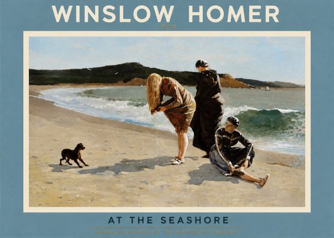 Winslow Homer At the Seashore No5 - Poster