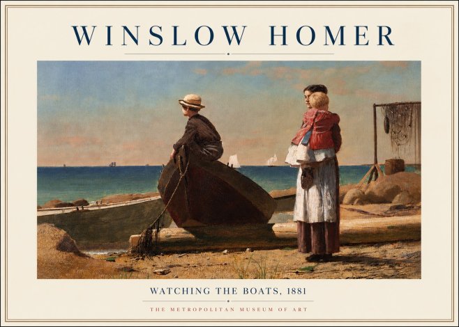 Winslow Homer Watching the Boats, 1881 No5 - Poster