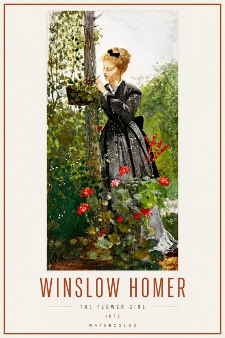 Winslow Homer The Flower Girl No3 - Poster
