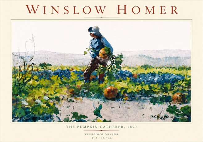 Winslow Homer The Pumpkin Gatherer, 1897 No6 - Poster