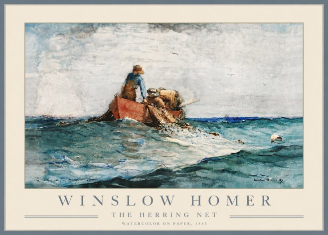 Winslow Homer The Herring Net II No5 - Poster