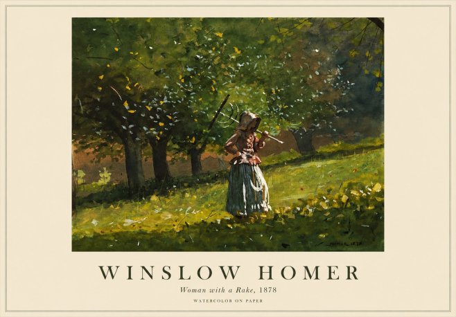 Winslow Homer Woman with a Rake, 1878 No1 - Poster