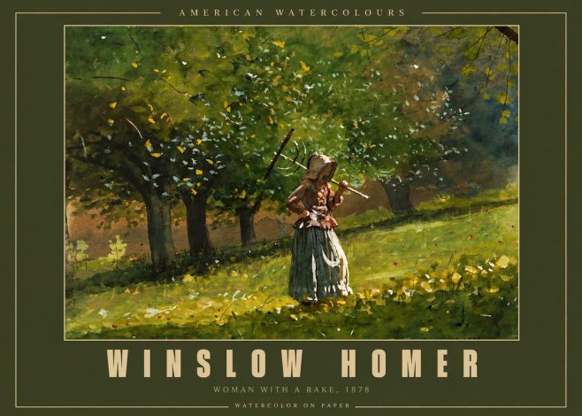 Winslow Homer Woman with a Rake, 1878 No4 - Poster