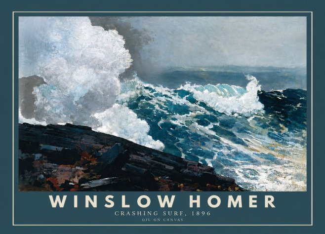 Winslow Homer Crashing Surf, 1896 No4 - Poster