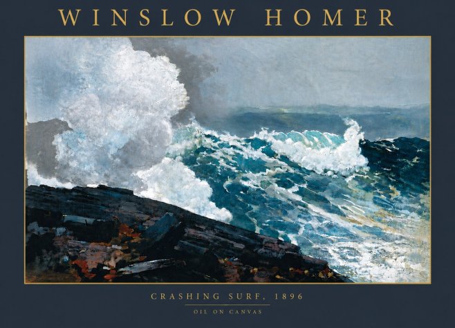 Winslow Homer Crashing Surf, 1896 No6 - Poster