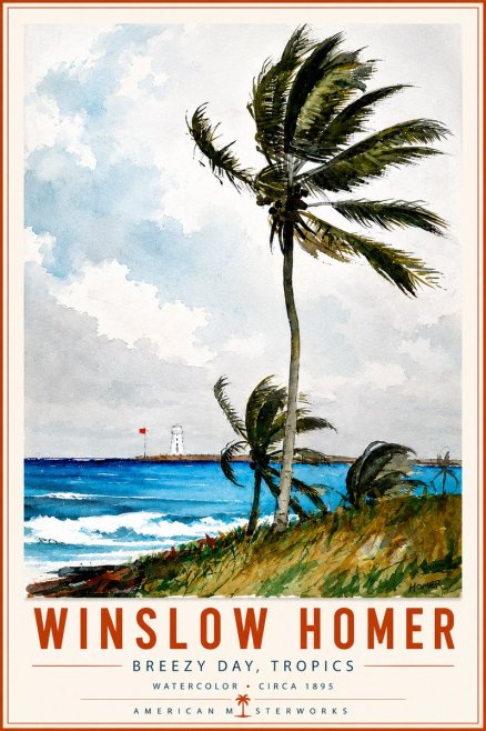 Winslow Homer Breezy Day, Tropics No6 - Poster