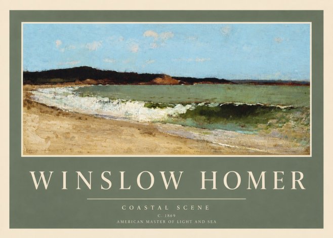 Winslow Homer Coastal Scene No3 - Poster
