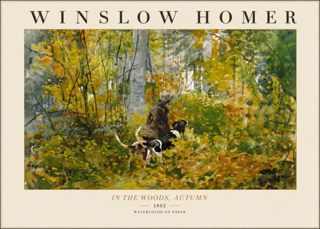 Winslow Homer In the Woods, Autumn No3 - Poster