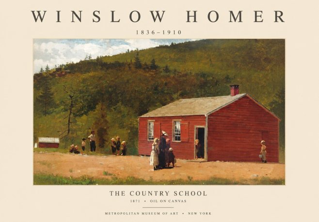 Winslow Homer The Country School No1 - Poster
