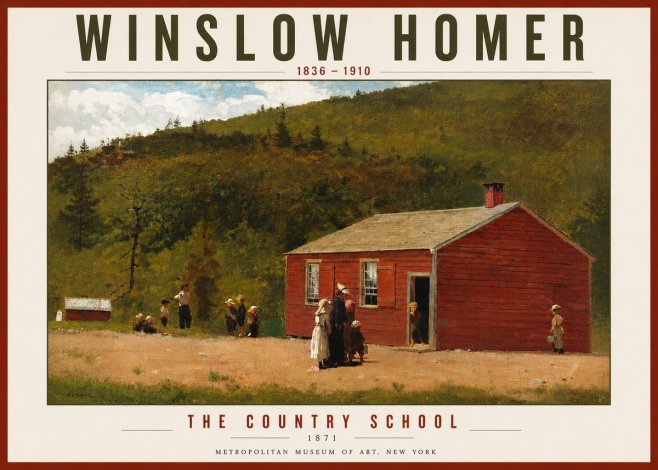 Winslow Homer The Country School No6 - Poster