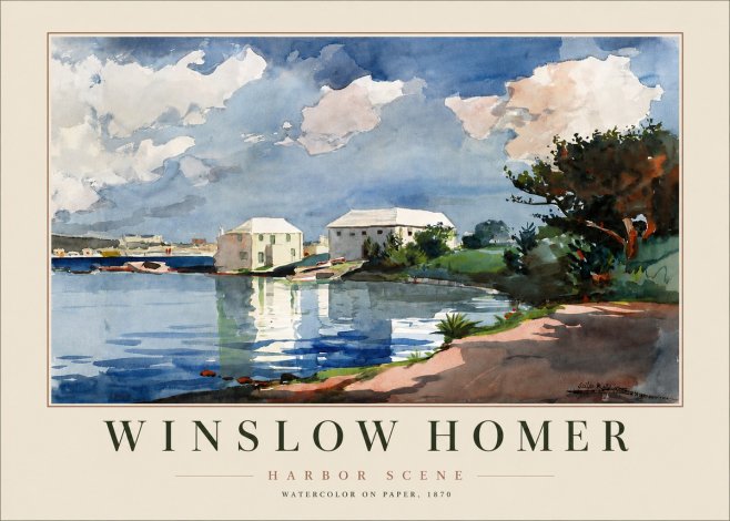 Winslow Homer Harbor Scene No3 - Poster
