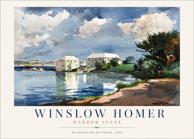 Winslow Homer Harbor Scene No4 - Poster