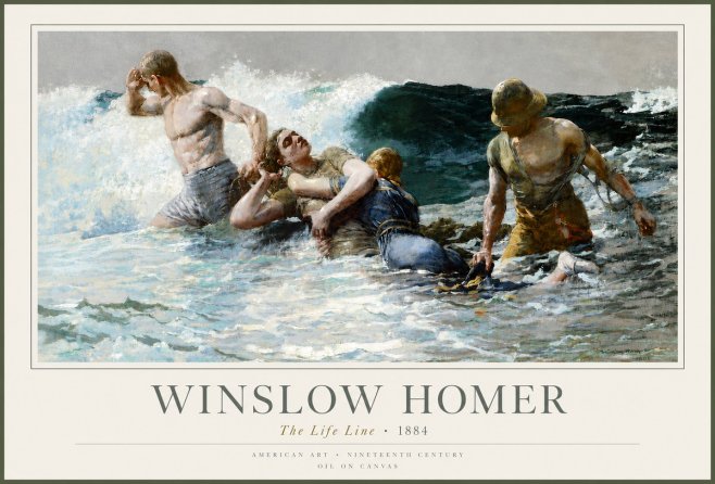 Winslow Homer The Life Line No3 - Poster