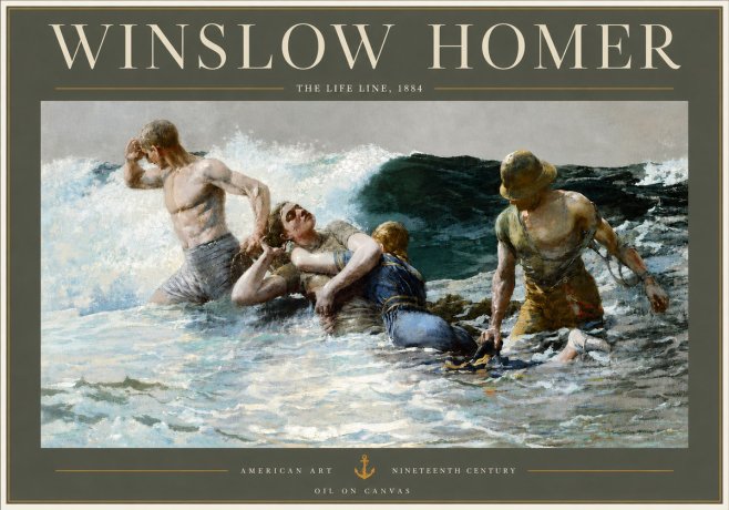 Winslow Homer The Life Line No4 - Poster