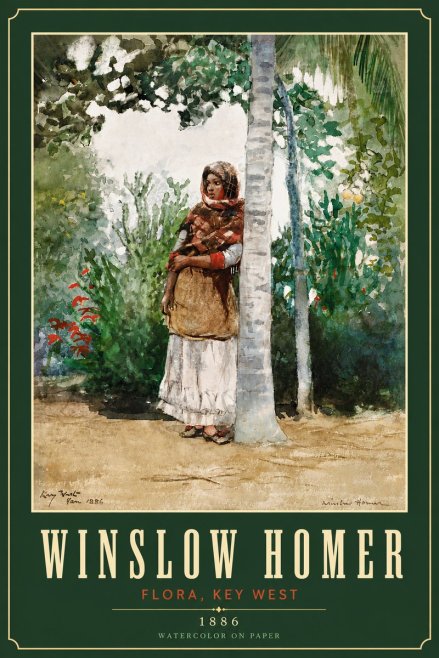 Winslow Homer Flora, Key West No6 - Poster