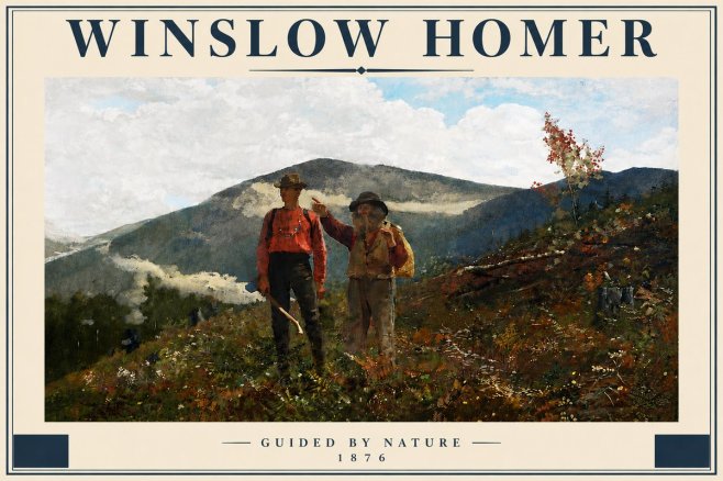 Winslow Homer The Two Guides No5 - Poster