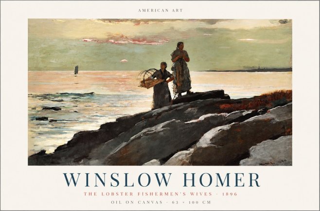 Winslow Homer The Lobster Fishermen's Wives No1 - Poster