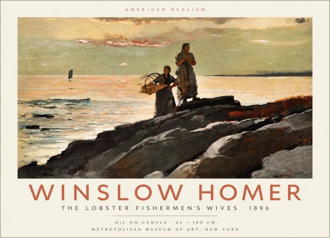 Winslow Homer The Lobster Fishermen's Wives No4 - Poster