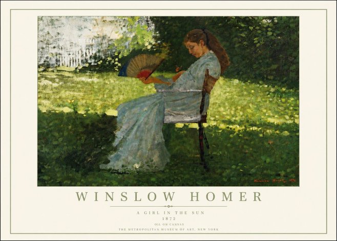 Winslow Homer A Girl in the Sun No5 - Poster
