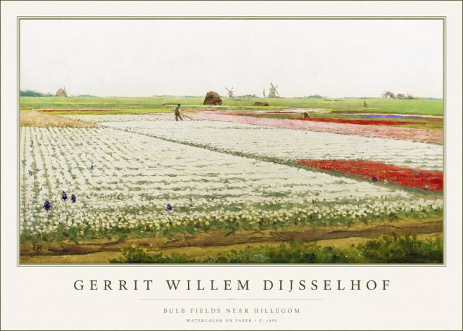 Gerrit Willem Dijsselhof Bulb Fields Near Hillegom No1 - Poster