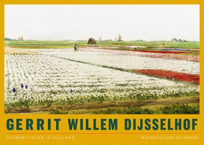 Gerrit Willem Dijsselhof Bulb Fields Near Hillegom No3 - Poster