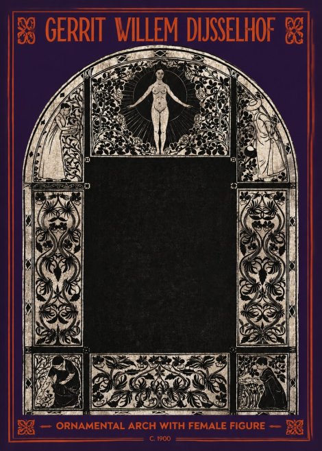 Gerrit Willem Dijsselhof Ornamental Composition - Design for a Printed Panel No5 - Poster