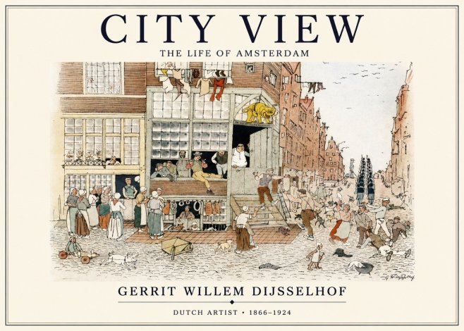 Gerrit Willem Dijsselhof Street Scene in Amsterdam No2 - Poster