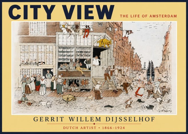 Gerrit Willem Dijsselhof Street Scene in Amsterdam No6 - Poster
