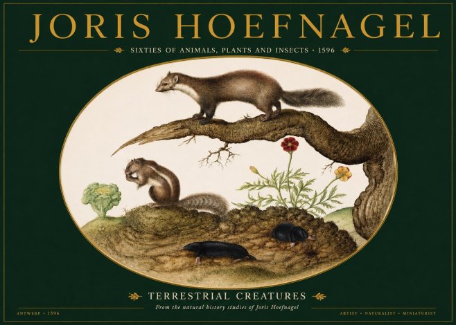 Joris Hoefnagel Terrestrial Creatures No2 - Poster