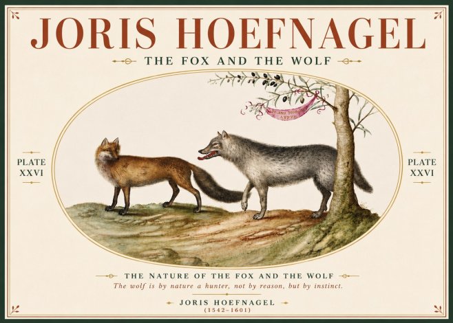 Joris Hoefnagel The Fox and the Wolf No6 - Poster