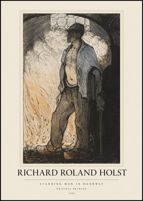 Richard Roland Holst Standing Man in Doorway No1 - Poster