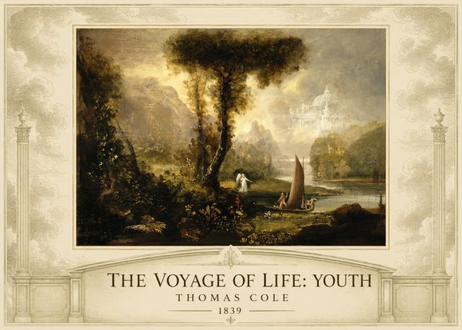 Thomas Cole The Voyage of Life: Youth II No4 - Poster