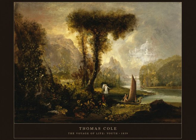 Thomas Cole The Voyage of Life: Youth II No6 - Poster