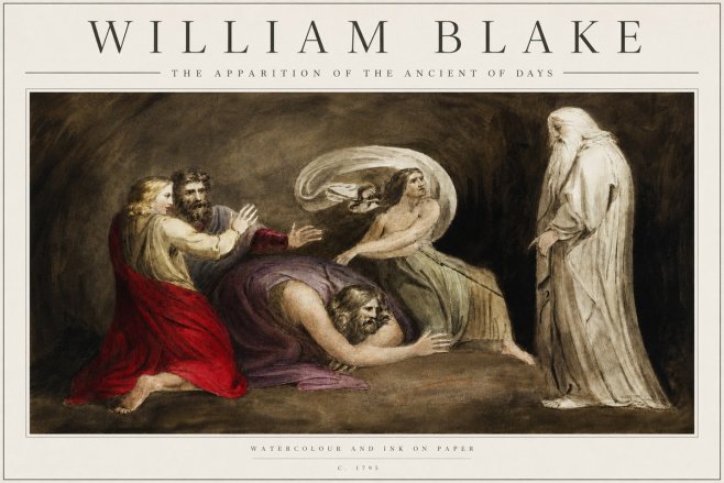 William Blake The Apparition of the Ancient of Days No3 - Poster