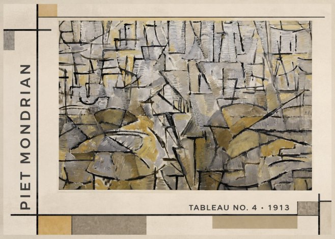 Piet Mondrian Tableau No. 4 No1 - Poster