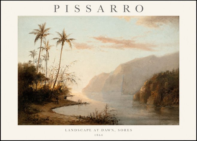 Pissarro Landscape at Dawn, Sores No1 - Poster