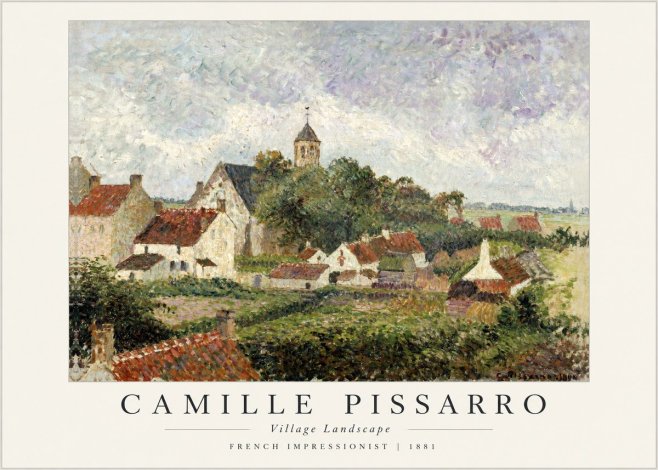 Pissarro French Village Landscape No2 - Poster