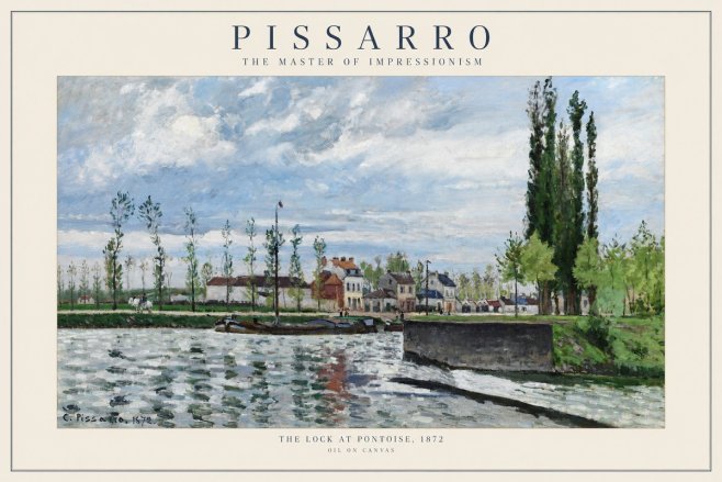 Pissarro The Lock at Pontoise, 1872 No1 - Poster