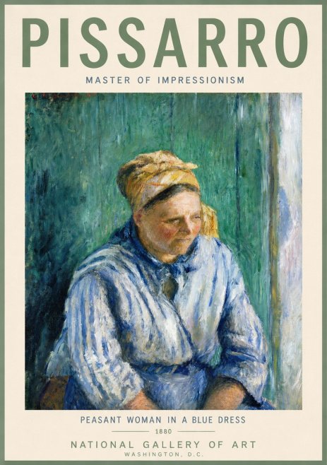 Pissarro Peasant Woman Seated No2 - Poster