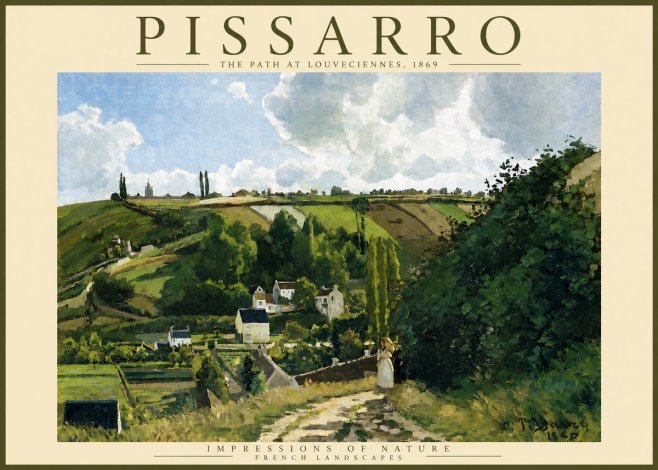 Pissarro The Path at Louveciennes, 1869 No3 - Poster