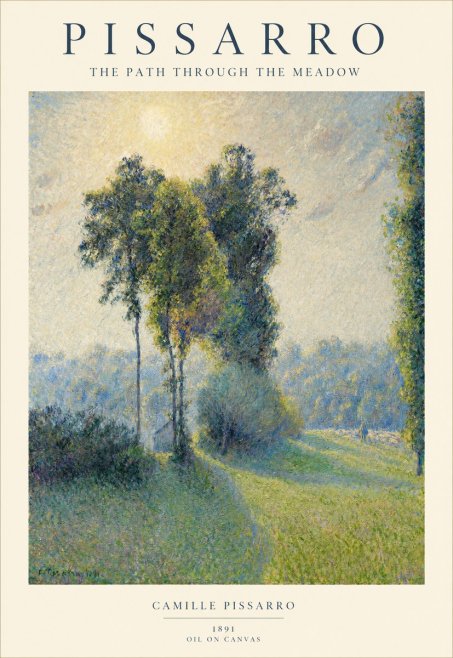 Pissarro The Path Through the Meadow No1 - Poster