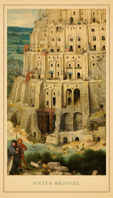 Pieter Bruegel The Tower of Babel IV No4 - Poster