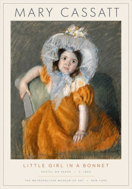 Mary Cassatt Little Girl in a Bonnet No3 - Poster