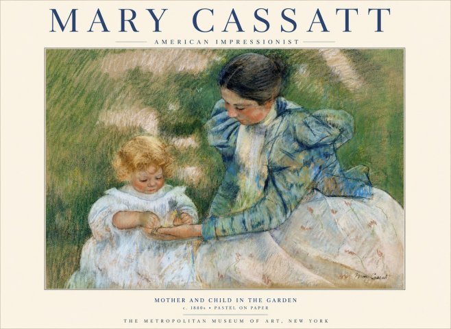 Mary Cassatt Mother and Child in the Garden No3 - Poster