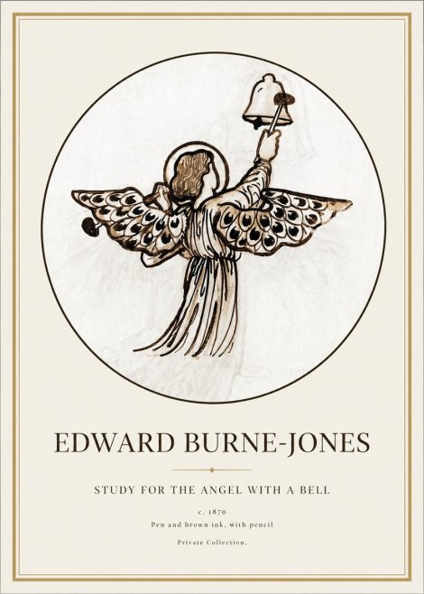 Edward Burne-Jones Study for the Angel with a Bell No1 - Poster