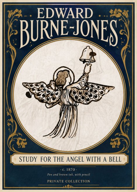 Edward Burne-Jones Study for the Angel with a Bell No5 - Poster