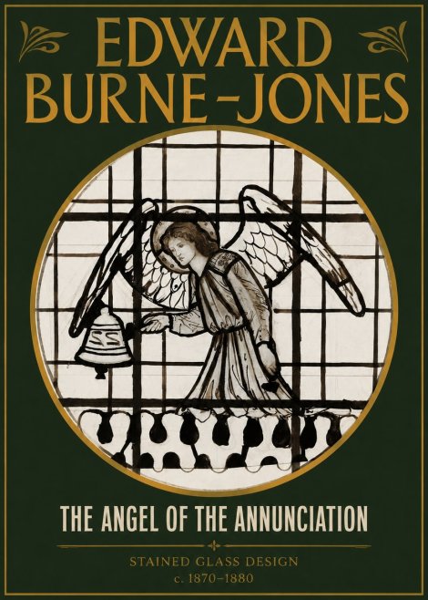 Edward Burne-Jones The Angel of the Annunciation (Stained Glass Design) No2 - Poster