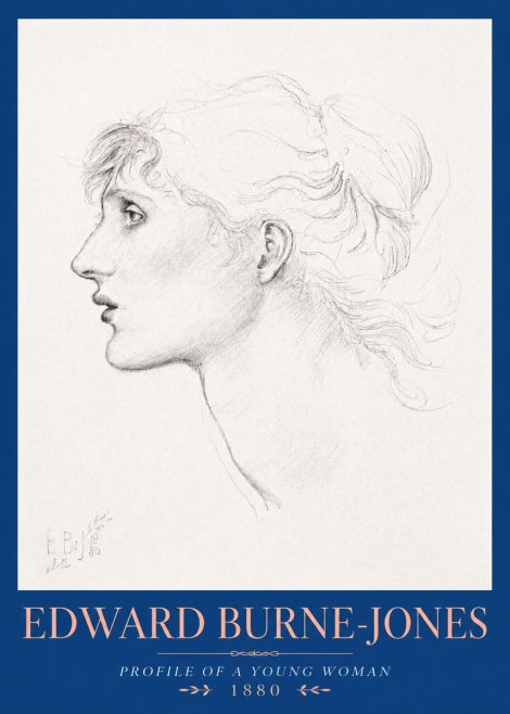 Edward Burne-Jones Profile of a Young Woman No2 - Poster